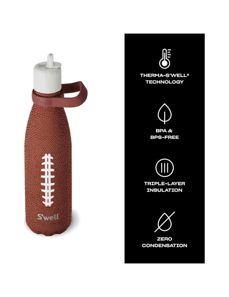 Botella de Agua S'well 500ml Acero Inoxidable con Popote