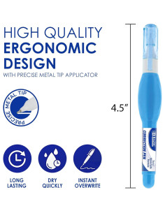 Corrector BAZIC 3 ml con Punta Fina - Paquete de 2 2