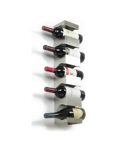 Soporte para Vino Alex de Acero Inoxidable para 5 Botellas