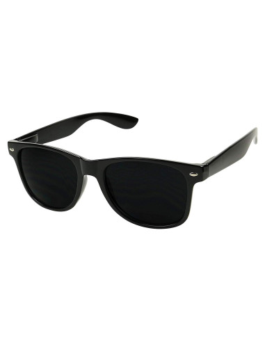 Gafas de sol redondas ShadyVEU UV400 negras retro 80s