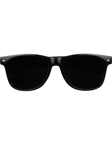 Gafas de sol redondas ShadyVEU UV400 negras retro 80s