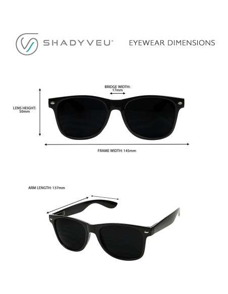 Gafas de sol redondas ShadyVEU UV400 negras retro 80s Gafas de sol redondas ShadyVEU UV400 negras retro 80s