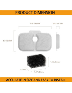 16 Filtros de Reemplazo para Fuente de Agua Gatos PETLIBRO 2