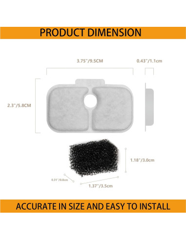 16 Filtros de Reemplazo para Fuente de Agua Gatos PETLIBRO