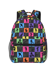 Mochila Escolar Temática de Videojuegos Xyiafc Gris 42x20x32 cm