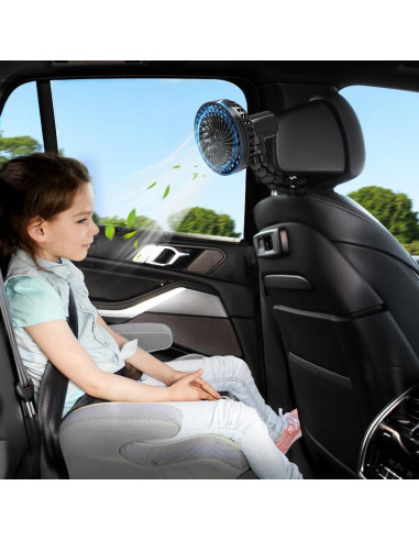 Ventilador Portátil de Cochecito Detexis DX-STROLLERFAN-HEI Negro