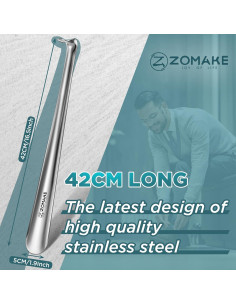 Cuerno de Zapato ZOMAKE Mango Largo Acero Inoxidable 42 cm 2