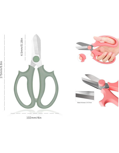 Tijeras de Flores Leize, Acero Inoxidable 8mm, 2 Piezas