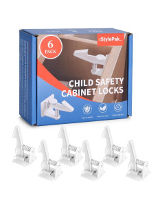 Candados de Seguridad para Niños iStylepak - 6 Paquete Blanco