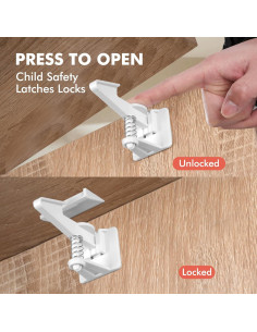 Candados de Seguridad para Niños iStylepak - 6 Paquete Blanco 2