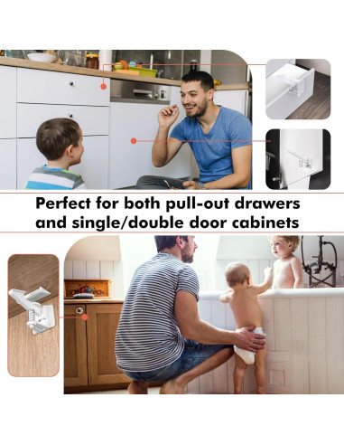 Candados de Seguridad para Niños iStylepak - 6 Paquete Blanco