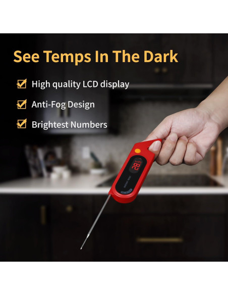 Termómetro Digital de Carne RSRYZD YZD-2, Precisión +/-0.5F