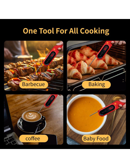 Termómetro Digital de Carne RSRYZD YZD-2, Precisión +/-0.5F