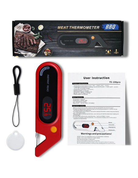 Termómetro Digital de Carne RSRYZD YZD-2, Precisión +/-0.5F