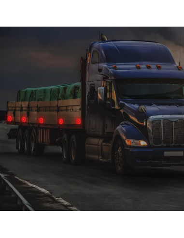 48 Reflectores Redondos de Seguridad Kingdder 6 cm Rojos