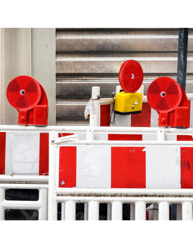 48 Reflectores Redondos de Seguridad Kingdder 6 cm Rojos