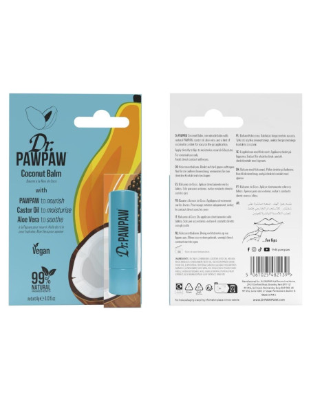 Bálsamo Labial Dr. PawPaw Coco 3.7g - Hidratante con Aloe Vera Bálsamo Labial Dr. PawPaw Coco 3.7g - Hidratante con Aloe Vera