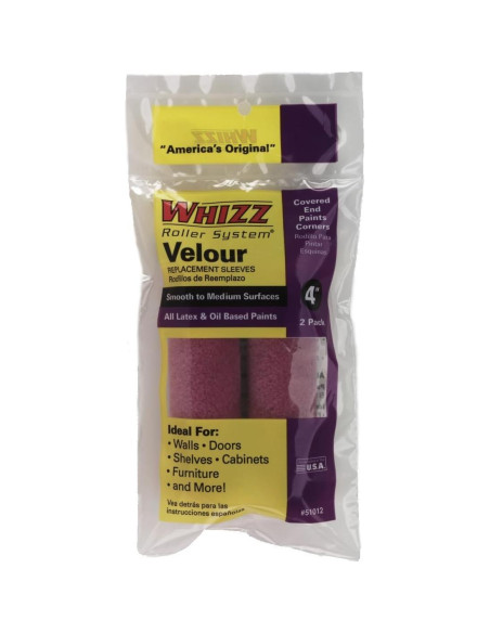 Rodillo de Espuma Premium WHIZZ Negro 10 cm - Paquete de 10