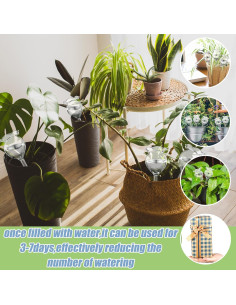 Globos de Riego Automático Yungyan 6 Pcs Tulipán Claro 13.5 cm 2