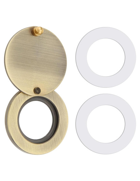 Cubierta de Mirilla de Latón Macizo Bronce Antiguo 30mm