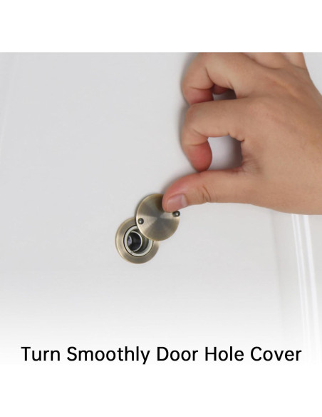 Cubierta de Mirilla de Latón Macizo Bronce Antiguo 30mm