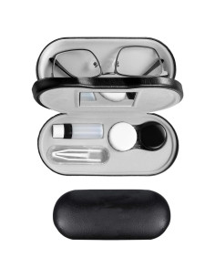 Estuche 2 en 1 para Lentes de Contacto MUDOR Negro con Accesorios