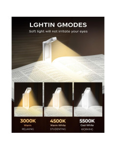 Luz de Lectura Plegable Lucarni 3 Colores 700mAh Ultra Ligera 2