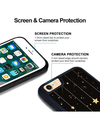 Funda Antideslizante para iPhone 7/8/SE Gato Negro Onemiliayears