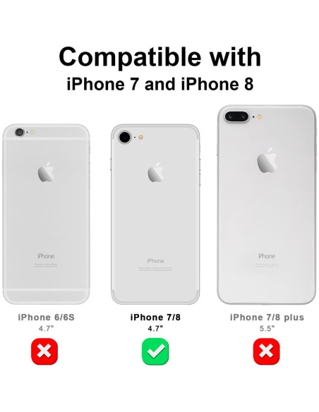 Funda Antideslizante para iPhone 7/8/SE Gato Negro Onemiliayears