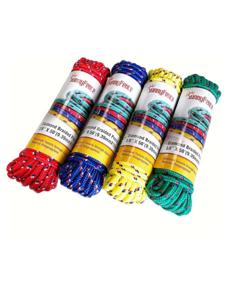 Cuerda de Polipropileno Trenzada SunnyFence 200ft 4 Colores