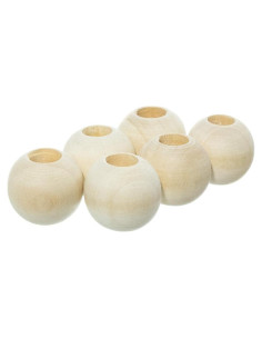 Perlas de Madera Natural Paracord Planet 25 mm Paquete de 100