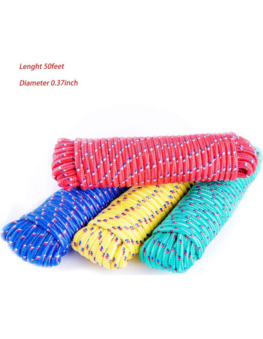 Cuerda de Polipropileno Trenzada SunnyFence 200ft 4 Colores