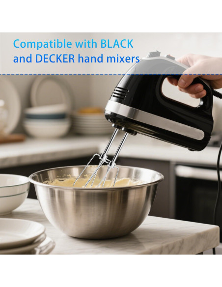 2 Accesorios de Batidores de Mezclador Lyreh X19092 Acero Inoxidable