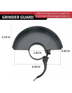 Protector de Esmeril Angular Ajustable Goduog 6.45" Metal 2