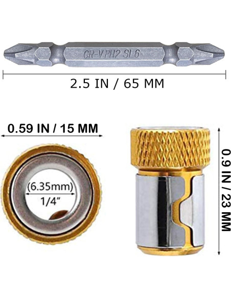 Anillo Magnético de Cabeza de Destornillador TIEEC - 3 Piezas
