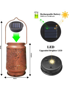 Linternas Solares Colgantes YWYWLED - Decorativas para Jardín 2