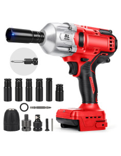 Llave de impacto inalámbrica LEZZYRUCK 1000Nm 1/2" 18V