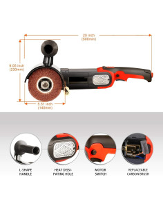 Máquina de Pulido ZFE 1200W 110V con 4 Ruedas Fleece 2