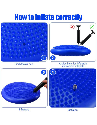 Cojines Inestables Inflables Sotiff 4 Pcs 34 cm con Bomba