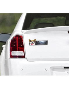 Insignia de Coche 3D BWALION Huella de Perro Corgi 2