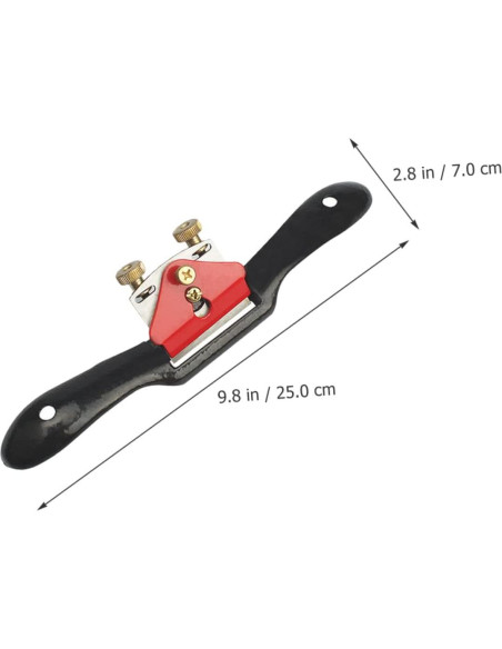 Cepillo de mano Lurrose de acero aleado 25x7cm para carpintería