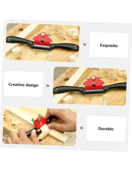 Cepillo de mano Lurrose de acero aleado 25x7cm para carpintería