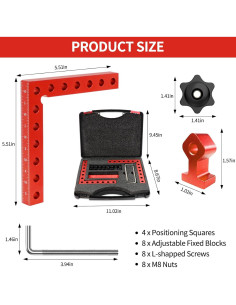 Abrazaderas de Esquina WolfPawn, Paquete de 4, Aluminio 90 2
