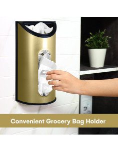 Dispensador de Bolsas de Plástico Greenco - Acero Inoxidable Cepillado 2