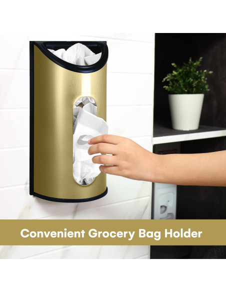 Dispensador de Bolsas de Plástico Greenco - Acero Inoxidable Cepillado