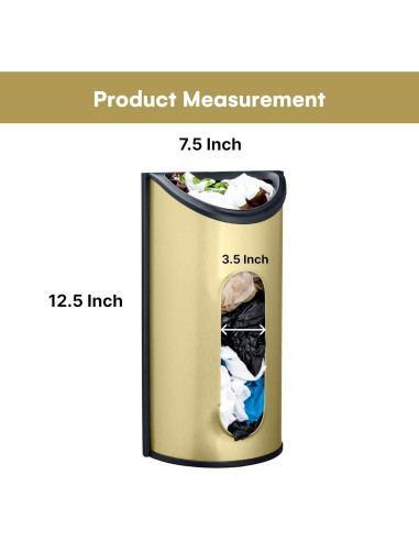 Dispensador de Bolsas de Plástico Greenco - Acero Inoxidable Cepillado