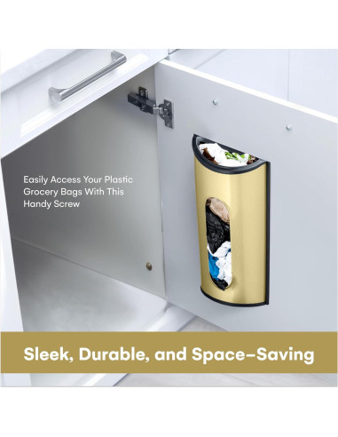 Dispensador de Bolsas de Plástico Greenco - Acero Inoxidable Cepillado
