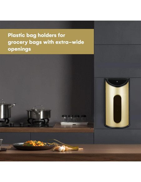 Dispensador de Bolsas de Plástico Greenco - Acero Inoxidable Cepillado