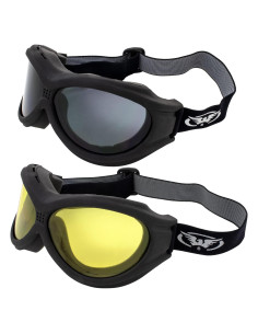 Gafas Global Vision Big Ben - 2 Pares, Lentes Ahumado y Amarillo