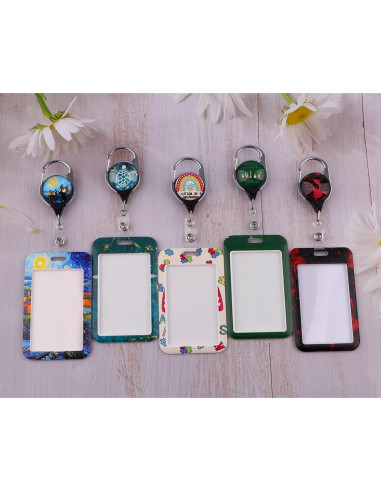 Porta Credencial Retráctil Beemorita Autismo Clip Estético